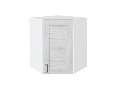Шкаф верхний угловой Лофт Белый, Nordic Oak, 720 В*Ш*Г 716*600*600, фасад МДФ  Nordic Oak, корпус  Белый ms2510VVT_35994