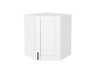 Шкаф верхний угловой Лофт Белый, Super White, 720 В*Ш*Г 716*600*600, фасад МДФ  Super White, корпус  Белый ms2510VVT_55266