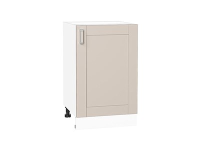 Шкаф нижний с 1-ой дверцей Лофт Белый, Cream Silk, 500 В*Ш*Г 816*500*480, фасад МДФ  Cream Silk, корпус  Белый ms2510VVT_71556