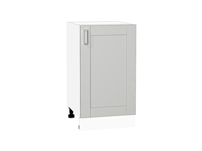 Шкаф нижний с 1-ой дверцей Лофт Белый, Grey Silk, 450 В*Ш*Г 816*450*480, фасад МДФ  Grey Silk, корпус  Белый ms2510VVT_69690