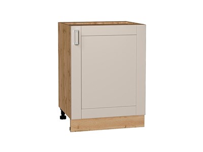Шкаф нижний с 1-ой дверцей Лофт Дуб Вотан, Cream Silk, 600 В*Ш*Г 816*600*480, фасад МДФ  Cream Silk, корпус  Дуб Вотан ms2510VVT_71564