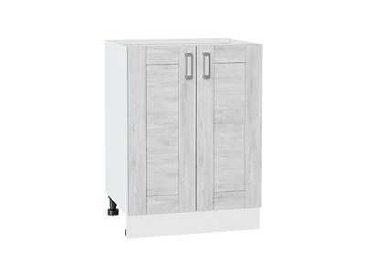 Шкаф нижний с 2-мя дверцами Лофт Белый, Nordic Oak, 600 В*Ш*Г 816*600*480, фасад МДФ  Nordic Oak, корпус  Белый ms2510VVT_36043
