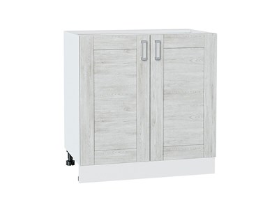 Шкаф нижний с 2-мя дверцами Лофт Белый, Nordic Oak, 800 В*Ш*Г 816*800*480, фасад МДФ  Nordic Oak, корпус  Белый ms2510VVT_36050