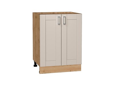 Шкаф нижний с 2-мя дверцами Лофт Дуб Вотан, Cream Silk, 600 В*Ш*Г 816*600*480, фасад МДФ  Cream Silk, корпус  Дуб Вотан ms2510VVT_71580