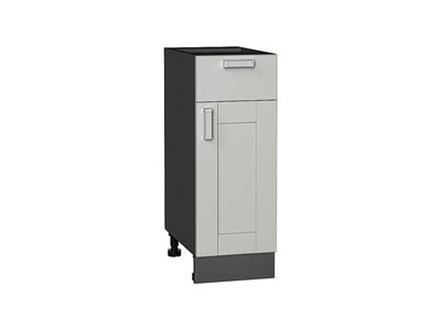 Шкаф нижний с 1-ой дверцей и ящиком Лофт Graphite, Grey Silk, 300 В*Ш*Г 816*300*480, фасад МДФ  Grey Silk, корпус  Graphite ms2510VVT_69683