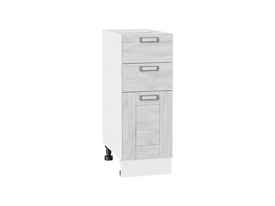 Шкаф нижний с 3-мя ящиками Лофт Белый, Nordic Oak, 300 В*Ш*Г 816*300*480, фасад МДФ  Nordic Oak, корпус  Белый ms2510VVT_36071