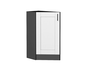 Шкаф нижний торцевой Лофт Graphite, Super White В*Ш*Г 816*296*554, фасад МДФ  Super White, корпус  Graphite ms2510VVT_55562