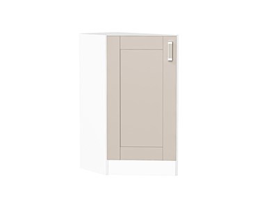Шкаф нижний торцевой Лофт Белый, Cream Silk В*Ш*Г 816*296*554, фасад МДФ  Cream Silk, корпус  Белый ms2510VVT_71599
