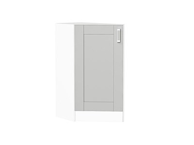 Шкаф нижний торцевой Лофт Белый, Grey Silk В*Ш*Г 816*296*554, фасад МДФ  Grey Silk, корпус  Белый ms2510VVT_69734