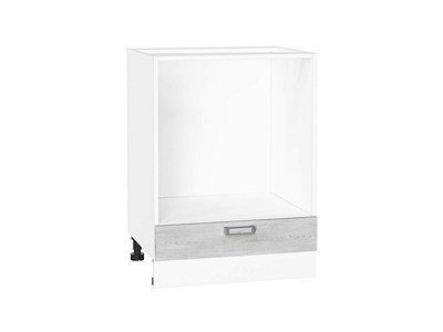Шкаф нижний под духовку Лофт Белый, Nordic Oak, 600 В*Ш*Г 816*600*476, фасад МДФ  Nordic Oak, корпус  Белый ms2510VVT_36113