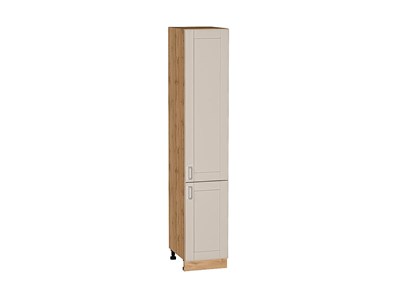 Шкаф пенал с 2-мя дверцами Лофт Дуб Вотан, Cream Silk, 2140, 400 В*Ш*Г 2132*400*576, фасад МДФ  Cream Silk, корпус  Дуб Вотан ms2510VVT_71615