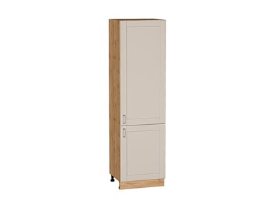 Шкаф пенал с 2-мя дверцами Лофт Дуб Вотан, Cream Silk, 2140, 600 В*Ш*Г 2132*600*576, фасад МДФ  Cream Silk, корпус  Дуб Вотан ms2510VVT_71616