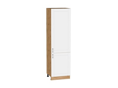 Шкаф пенал с 2-мя дверцами Лофт Дуб Вотан, White Silk, 2140, 600 В*Ш*Г 2132*600*576, фасад МДФ  White Silk, корпус  Дуб Вотан ms2510VVT_63430