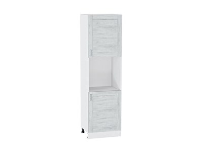 Шкаф пенал с 2-мя дверцами под технику Лофт Белый, Nordic Oak, 2140 В*Ш*Г 2132*600*576, фасад МДФ  Nordic Oak, корпус  Белый ms2510VVT_36148
