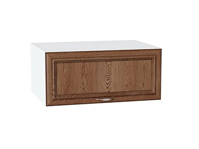 Шкаф верхний горизонтальный глубокий Шале Белый, Brown Dreamline, 800 В*Ш*Г 358*800*576, фасад МДФ  Brown Dreamline, корпус  Белый ms2510VVT_53699