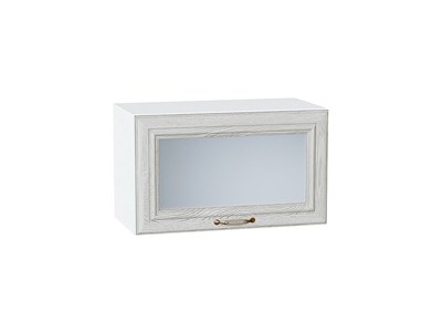 Шкаф верхний горизонтальный остекленный Шале Белый, White Dreamline, 600 В*Ш*Г 358*600*320, фасад МДФ/Стекло  White Dreamline, корпус  Белый ms2510VVT_53716