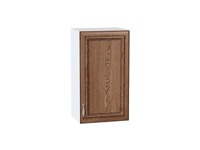 Шкаф верхний с 1-ой дверцей Шале Белый, Brown Dreamline, 720, 400 В*Ш*Г 716*400*320, фасад МДФ  Brown Dreamline, корпус  Белый ms2510VVT_53768