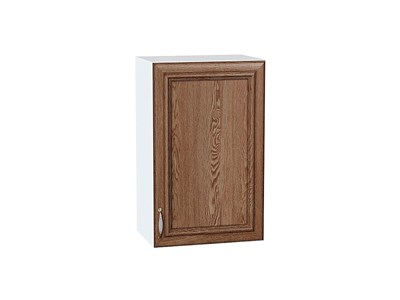 Шкаф верхний с 1-ой дверцей Шале Белый, Brown Dreamline, 720, 450 В*Ш*Г 716*450*320, фасад МДФ  Brown Dreamline, корпус  Белый ms2510VVT_53769