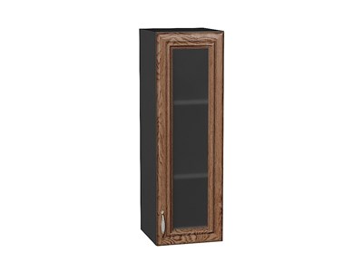 Шкаф верхний с 1-ой остекленной дверцей Шале Graphite, Brown Dreamline, 920, 300 В*Ш*Г 920*300*320, фасад МДФ/Стекло  Brown Dreamline, корпус  Graphite ms2510VVT_53808