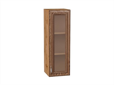 Шкаф верхний с 1-ой остекленной дверцей Шале Дуб Вотан, Brown Dreamline, 920, 300 В*Ш*Г 920*300*320, фасад МДФ/Стекло  Brown Dreamline, корпус  Дуб Вотан ms2510VVT_61319