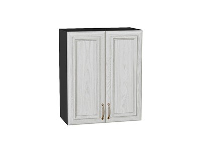 Шкаф верхний с 2-мя дверцами Шале Graphite, White Dreamline, 720, 600 В*Ш*Г 716*600*320, фасад МДФ  White Dreamline, корпус  Graphite ms2510VVT_53815