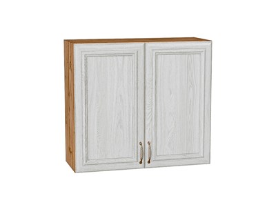 Шкаф верхний с 2-мя дверцами Шале Дуб Вотан, White Dreamline, 720, 800 В*Ш*Г 716*800*320, фасад МДФ  White Dreamline, корпус  Дуб Вотан ms2510VVT_61326