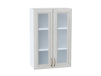Шкаф верхний с 2-мя остекленными дверцами Шале Белый, White Dreamline, 920, 600 В*Ш*Г 920*600*320, фасад МДФ/Стекло  White Dreamline, корпус  Белый ms2510VVT_53829