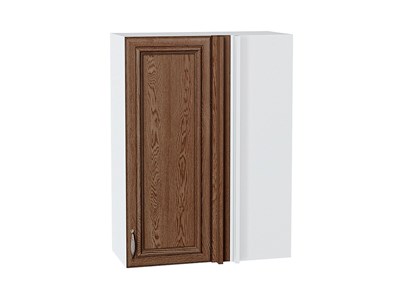 Шкаф верхний прямой угловой Шале Белый, Brown Dreamline, 920 В*Ш*Г 920*700*345, фасад МДФ  Brown Dreamline, корпус  Белый ms2510VVT_60347