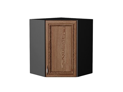 Шкаф верхний угловой Шале Graphite, Brown Dreamline, 720 В*Ш*Г 716*600*600, фасад МДФ  Brown Dreamline, корпус  Graphite ms2510VVT_53865