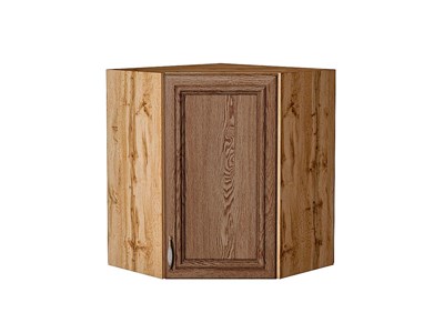 Шкаф верхний угловой Шале Дуб Вотан, Brown Dreamline, 720 В*Ш*Г 716*600*600, фасад МДФ  Brown Dreamline, корпус  Дуб Вотан ms2510VVT_61346