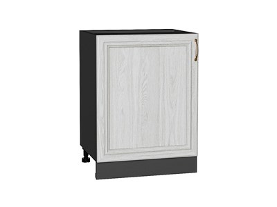 Шкаф нижний с 1-ой дверцей Шале Graphite, White Dreamline, 600 В*Ш*Г 816*600*480, фасад МДФ  White Dreamline, корпус  Graphite ms2510VVT_53956