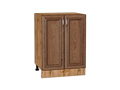 Шкаф нижний с 2-мя дверцами Шале Дуб Вотан, Brown Dreamline, 600 В*Ш*Г 816*600*480, фасад МДФ  Brown Dreamline, корпус  Дуб Вотан ms2510VVT_61382