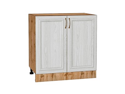 Шкаф нижний с 2-мя дверцами Шале Дуб Вотан, White Dreamline, 800 В*Ш*Г 816*800*480, фасад МДФ  White Dreamline, корпус  Дуб Вотан ms2510VVT_61383