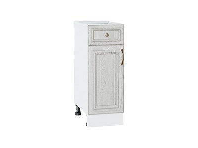Шкаф нижний с 1-ой дверцей и ящиком Шале Белый, White Dreamline, 300 В*Ш*Г 816*300*480, фасад МДФ  White Dreamline, корпус  Белый ms2510VVT_53879