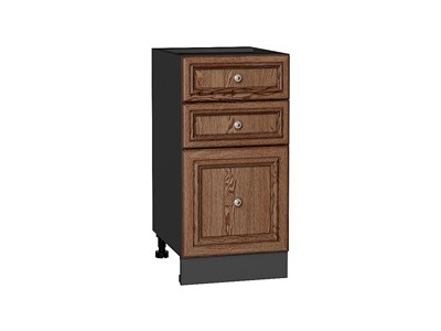 Шкаф нижний с 3-мя ящиками Шале Graphite, Brown Dreamline, 400 В*Ш*Г 816*400*480, фасад МДФ  Brown Dreamline, корпус  Graphite ms2510VVT_53999
