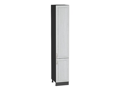 Шкаф пенал с 2-мя дверцами Шале Graphite, White Dreamline, 2340, 400 В*Ш*Г 2336*400*576, фасад МДФ  White Dreamline, корпус  Graphite ms2510VVT_54033