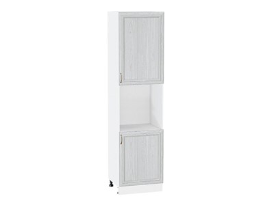 Шкаф пенал с 2-мя дверцами под технику Шале Белый, White Dreamline, 2340 В*Ш*Г 2336*600*576, фасад МДФ  White Dreamline, корпус  Белый ms2510VVT_54020