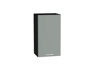 Шкаф верхний с 1-ой дверцей Квадро Graphite, Аквамарин, 720, 400 В*Ш*Г 716*400*321, фасад МДФ  Аквамарин, корпус  Graphite ms2510VVT_73093