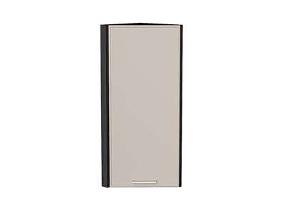 Шкаф верхний торцевой Квадро Graphite, Кашемир, 920 В*Ш*Г 920*300*307, фасад МДФ  Кашемир, корпус  Graphite ms2510VVT_73216