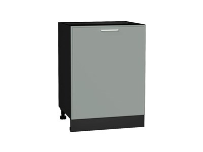 Шкаф нижний с 1-ой дверцей Квадро Graphite, Аквамарин, 600 В*Ш*Г 816*600*481, фасад МДФ  Аквамарин, корпус  Graphite ms2510VVT_73465
