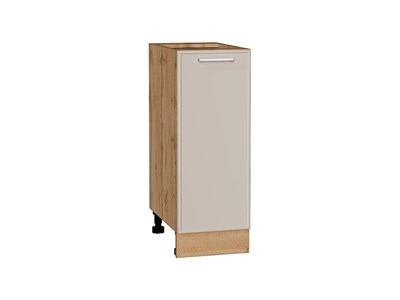 Шкаф нижний с 1-ой дверцей Квадро Дуб Вотан, Кашемир, 300 В*Ш*Г 816*300*481, фасад МДФ  Кашемир, корпус  Дуб Вотан ms2510VVT_73430