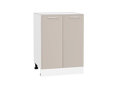 Шкаф нижний с 2-мя дверцами Квадро Белый, Кашемир, 600 В*Ш*Г 816*600*481, фасад МДФ  Кашемир, корпус  Белый ms2510VVT_73520