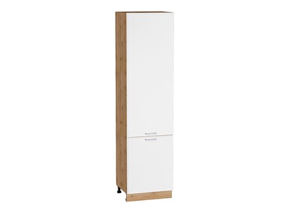 Шкаф пенал с 2-мя дверцами Квадро Дуб Вотан, Белый, 2340, 600 В*Ш*Г 2336*600*577, фасад МДФ  Белый, корпус  Дуб Вотан ms2510VVT_73760