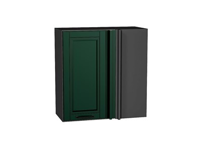 Шкаф верхний прямой угловой Дублин Graphite, Special Green, 720 В*Ш*Г 716*700*345, фасад МДФ  Special Green, корпус  Graphite ms2510VVT_72926