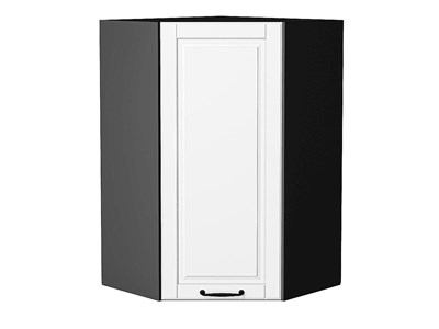 Шкаф верхний угловой Дублин Graphite, Special White, 920 В*Ш*Г 920*600*600, фасад МДФ  Special White, корпус  Graphite ms2510VVT_73238