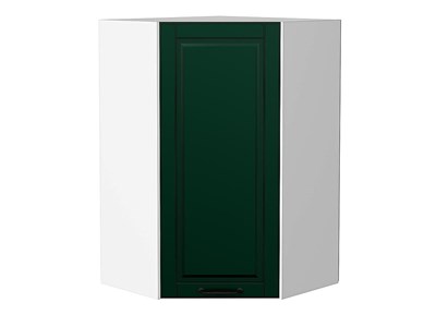 Шкаф верхний угловой Дублин Белый, Special Green, 920 В*Ш*Г 920*600*600, фасад МДФ  Special Green, корпус  Белый ms2510VVT_73220