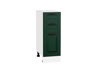 Шкаф нижний с 3-мя ящиками Дублин Белый, Special Green, 300 В*Ш*Г 816*300*478, фасад МДФ  Special Green, корпус  Белый ms2510VVT_73592