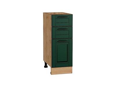 Шкаф нижний с 3-мя ящиками Дублин Дуб Вотан, Special Green, 300 В*Ш*Г 816*300*478, фасад МДФ  Special Green, корпус  Дуб Вотан ms2510VVT_73613