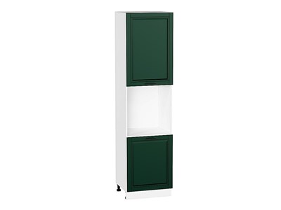 Шкаф пенал с 2-мя дверцами под технику Дублин Белый, Special Green, 2340 В*Ш*Г 2336*600*574, фасад МДФ  Special Green, корпус  Белый ms2510VVT_73786