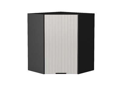 Шкаф верхний угловой Евро Лайн Graphite, Агат, 720 В*Ш*Г 716*600*600, фасад МДФ  Агат, корпус  Graphite ms2510VVT_59406